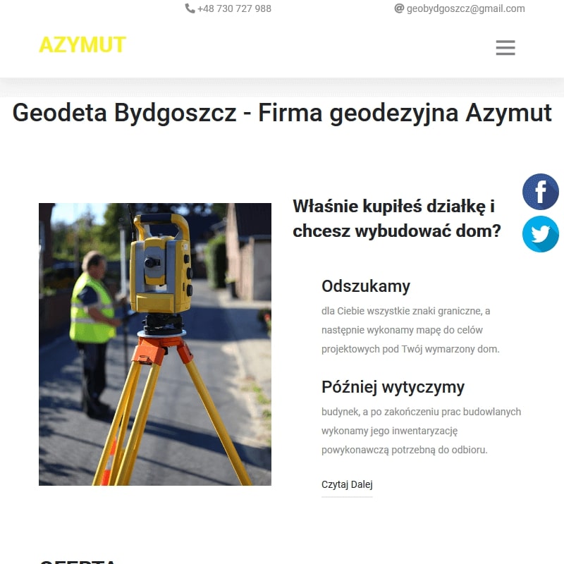 Geodeta świecie w Bydgoszczy