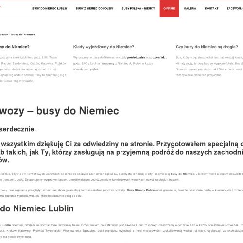 Lublin - przejazdy do niemiec