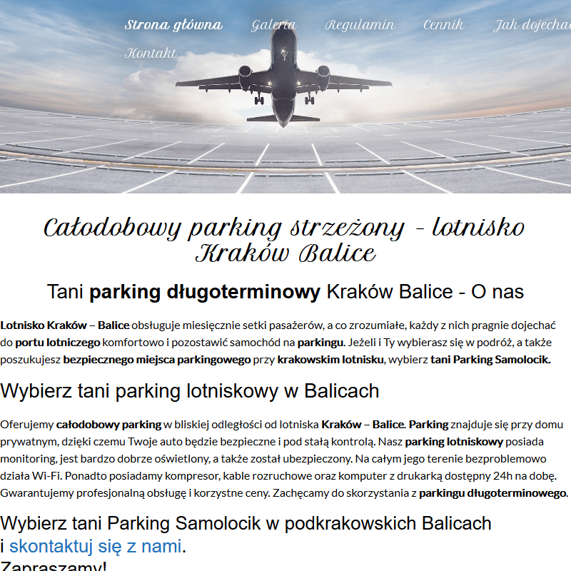 Kraków - balice tani parking