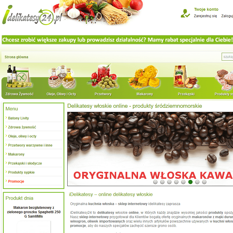 Produkty kuchni włoskiej